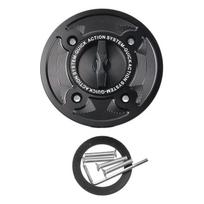 For Kawasaki Ninja 400 2018-2025 Ninja 650 2017-2025 CNC Aluminum Motorcycle Fuel Gas Tank cap Cover Fast lock juoda