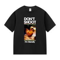 ARC Raiders Dont Shoot I M Friendly Funny Chicken Meme T Shirts Mens Women Summer Fashion Oversized Cotton Tshirt Gamer Fans M įvairiaspalvis