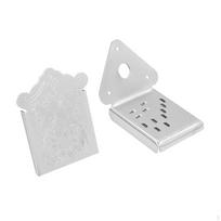 mandolins String Tailpiece Chrome Engraved Hardware for Luthier, Instrument white