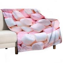 Cute and Marshmallows Throw Blanket Cozy Microfiber Throw Blanket for Home Bedroom 75x100cm (30x40inch) white