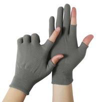 Šiltos pirštinės be pirštų lietimui jautriems ekranams vyrams ir moterims - Elastingos, patogios ir apsaugančios pakuotėms ir rūšiavimui. Gray Two Fingers, 10 pairs gray