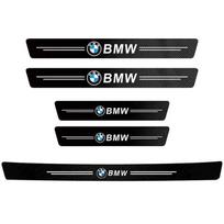 Universalūs 3D anglies pluošto automobilio durų slenksčių apsauginiai lipdukai BMW Performance E46 E90 F10 F30 X3 F20 E46 E60 E70 E39 E36 E87 black