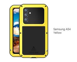 Armor Metal Shockproof Powerful Case For Samsung Galaxy A54 5G A34 5G A53 S23 FE Phone Heavy Duty Protection Aluminum Case Cover For Galaxy S23 FE&Original Packaging geltona