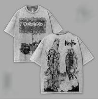 Manga Dorohedoro Printed T-shirt Gothic Y2k Vintage Washed T Shirt Men Women Clothing Summer Short Sleeve Polyester Tees Clothes 2XL white