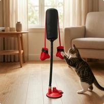 Cat Punching Toy | Interactive Indoor Play, Bag Toy, for Apartments beige