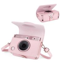Kinokoo Instax Mini Evo Case with Precision Charging Port Photo PU Leather Camera Bag for Fuji Mini Evo Adjustable Shoulder Strap Removable Protective
