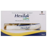 ULTRADIVEX Hexilak Ultra Gelis - Pažangi randų formulė su vitaminu C | Pašalina randus - chirurginius randus, įbrėžimus, nudegimus, pjūvius, vabzdžių įkandimus ir kt.. (15 G) white