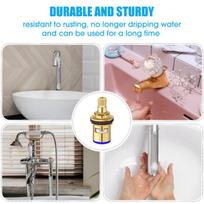 1Pc Faucet Valves Replacement Universal Tap Valve Brass Cartridge Faucet Inner Valve For Household Bathroom Kitchen Supplies white