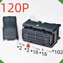 120 Pin Automotive Connectors Wire harness Plug 34854-1105 For Computer board ECU Black Female Lid