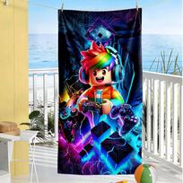 Roblox Beach Towel High Absorbency & Quick-Dry Comfortable Lightweight Perfect for Traveling Yoga Camping and Swimming 70cmx140cm(27x55inch)