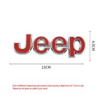 1 vnt. 3D metaliniai lipdukai Automobilio kėbulo bagažinės lipdukas Jeep Wrangler Grand Cherokee Avenger Compass Wagoneer Gladiator Renegade Patriot ryškiai raudonos spalvos