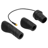 FT76X Half Handlebar Accelerator Waterproof/SM Plug Left/Right Handle Parts for E-bike Half Twist Throttle Electric Scooter Bike Throttles 2 WP Plug black