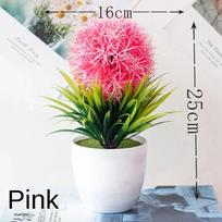 1 vnt. dirbtinis žalias augalas bonsai imitacija plastikiniai vazonai netikras lapas „pasidaryk pats“ namų vakarėlio dekoravimui viešbučio sodo dekoras netikras bonsai pink