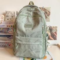 Schoolbags for Children Elementary School Students  Girls and Junior High School Students with High Looks Letter Backpacks gray