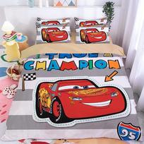 Teens Duvet Cover Mcqueen Car Cartoon Bedding Set Quilt Cover Cars Boy Gift With 2 Pillowcase Bedroom Decor 140x210cm 3PCS