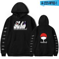 Japoniški Anime Naruto Hoodies Vyrams Kawaii Harajuku Manga Grafiniai Uchiha Itachi Sasuke Spausdinti Streetwear Megztiniai Unisex Puloveriai Viršutiniai Drabužiai M black