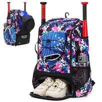Large-Capacity Multifunctional Baseball and Softball Sports Backpack 36-55L gėlės