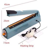 400W 220V Impulsinis sandariklis Polietileninių maišelių Plastikinis uždarytuvas Sandarinimo plėvelė Namų virtuvei Dropshipping Rankinio slėgio sandariklio mašina gray