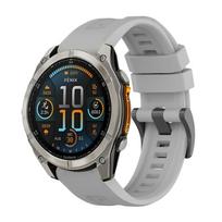 26mm 22mm 20mm Quick Fit Strap for Garmin Tactix 8/Fenix 8 51mm 47mm/7X 6X Pro Silicone Bracelet for Garmin Enduro 3/instinct 2X Quick Fit 20mm pilka