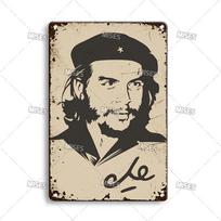 DORA Tin Sign MISES  Classic Movie Che Guevara  Metal Poster Old Metal Tin Sign Retro Metal Plaque Wall Plate Home Club Industrial Decor 20x30cm（7.8x11.8inch） beige