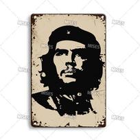 DORA Tin Sign MISES  Classic Movie Che Guevara  Metal Poster Old Metal Tin Sign Retro Metal Plaque Wall Plate Home Club Industrial Decor 20x30cm（7.8x11.8inch） beige