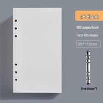400-Sheet Loose-Leaf Binder Pages, 4/6/9-Hole, Grid/Dot/Horizontal Lines, Ivory White, Gift Set gray
