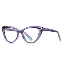 Transparent Purple Frame Cat Eye Nearsighted Glasses For Women Fashion Shortsighted Prescription Eyeglasse 0 -0.5 -0.75 To -6.0 0 gray