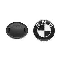 BMW M E46 E90 E60 74mm 82mm  BMW M Power I3 F94 F97 F15 F98 F95 F92 G08 E34 F91 F16 G30 G20 Hood Emblem Car Front Bonnet Logo Trunk Cover Badge TV8 1x82mm juoda balta spalva