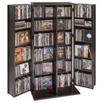 VEVOR Medijos laikymo spintelė, 6 pakopų DVD lentyna organizatorius, 610 x 368 x 1270 mm Daugialypės terpės laikymo organizatorius CD, DVD, knygoms, žaidimams 61 x 36.8 x 127 cm tamsiai ruda spalva