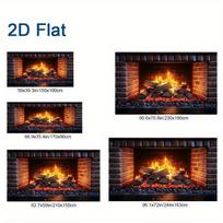 1Pcs Realistic Fireplace Decoration Background Winter Backdrop Decorations For Photo Studio Photo Booth Christmas Party 100x75cm black