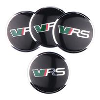 4 vnt. Aliuminio lydinio Automobilio ratlankio centrinės apdailos dangteliai Lipdukas Ženklelis Skoda Superb Scala Kamiq VRS Octavia 2 VII Fabia Rapid black
