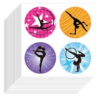 20sheets Self-Adhesive Paper Decorative Stickers for Party Decorative Presents Sealing Gymnastics 90x90mm pink