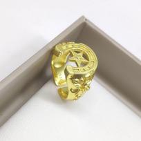 Anime JoJo's Bizarre Adventure STEEL BALL RUN Johnny Joestar Cosplay Žiedas Joe Kid JOJO Unisex Pasaga Reguliuojamas Žiedas Papuošalai resizable auksas