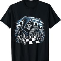 Chess Grim Reaper T-Shirt XXXXXL juoda