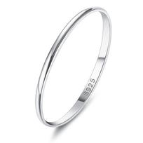 Fansilver S925 Sterlinginio Sidabro Žiedai Moterims Vyrams 18K Balto Aukso Padengti Atsparūs Tamsėjimui Stackable Žiedai Didmeninė Prekyba 8 white