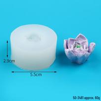 3D Bijūno Gėlės Silikoninė Forma Žvakėms, Muilui ir Dervos Menui white