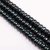 1String, Black Natural Freshwater Pearls, Coin Pearl Beads, 7–8 Mm, for DIY Necklace Accessories, Jewelry Making Valentine's Day Gifts, 36cm 1String/7-8mm-36cm juoda
