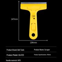 Deli Grout & Glue Remover: Multi-Purpose Cleaning Knife & Scraper DL4723 VI Scraper 102mm yellow