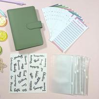 A6 Budget Binder Set Cash Envelope Budget System Binder Planners With  Zipper Expense Budget Sheets and Label Sticker (Grey,NO&A6 13*19*21mm) pilka