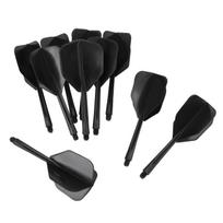 10Pcs Integrated Dart Shaft and Flights Excellent Balance Increase Speed Reduce Air Resistance Plastic One Piece Dart Flight and Shafts Set Black black