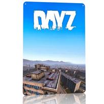 DayZ Game Cover Art Poster Customized Vintage Metal Signs Wall Art Retro Tin Plaque for Home Decorations Living Room House Decor 20x30cm（7.8x11.8inch） blue