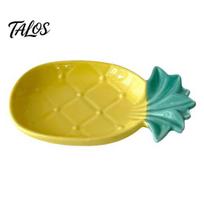 Elegant Dice Catcher for Gaming Ceramic Mahjong Tray, Carrot/Pineapple/Corn/Lemon/Pumpkin Shape, Decorative Gift Game Lovers Jewelry Dish Coins Lemon yellow