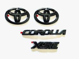 ABS danga automobilio logotipui Blizgus juodas EMBLEMĖ skirta Toyota COROLLA 2019-2025 SEDAN XSE SE LE Lautomobilio priedas accessory PT948-02200-02 black