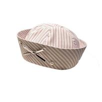 JK Navy Hat Y2K Beret Hat Fashion Stripe Sailor Hat  Halloween Style B gray