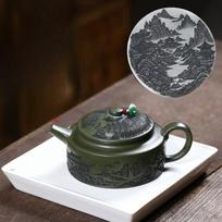 Yixing Handmade Purple Clay Teapot, Raw Ore, Gold Sand,tea Pot, Kung Fu Tea Set 400ml gray