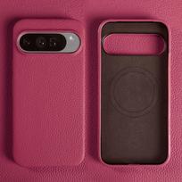 Luxury Magnetic Genuine Leather Case for Google Pixel 10Pro 9 7A 8 6 Full Protection Magnet for Magsafe Cases Shockproof Cover Genuine Leather&Google Pixel 11 black