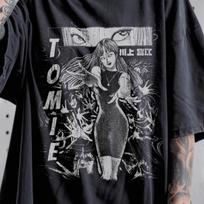Unisex Tomie shirt, Junji Ito Manga T-shirt, Anime Graphic Tee 150 gray