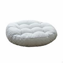 Round Tatami Cushion Thickened Thick Chair Pad Breathable Textile Striped Floor for Dining 47CM pilka spalva