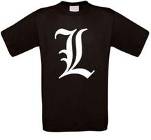 Death Note L Lawliet Anime Manga Cult T-Shirt S black