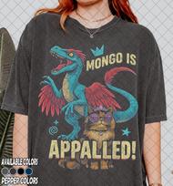 Vintažiniai Comfort Colors Mongo yra pasipiktinęs! Marškinėliai, Princesė Spurgytė ir Mongo, Įkvėpta Carl'o iš Dungeon Crawler, Dovana Moterims ir Vyrams Unisex 150 gray